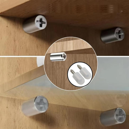 20pcs Metal Shelf Support Pegs with Anti-Slip Self-Tapping Screws Set